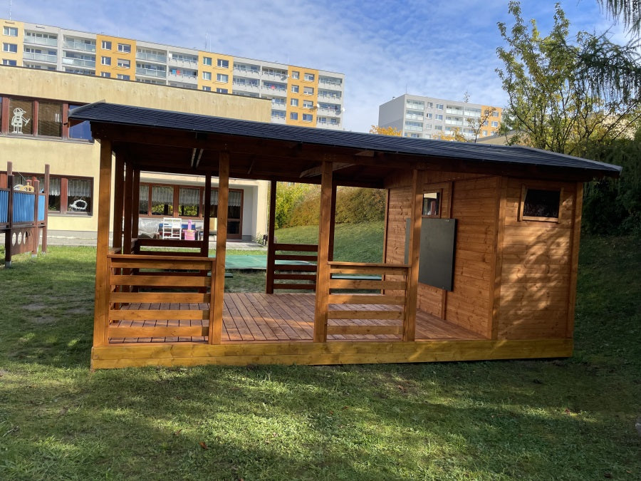 Zahradní Altán HEROLD A3355 AA s terasovou podlahou (3,1 + 14,1 m2)