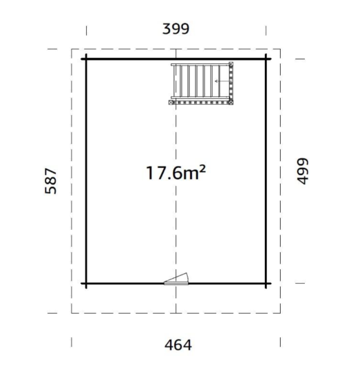 Zahradní domek KENDRA 18,4 m2