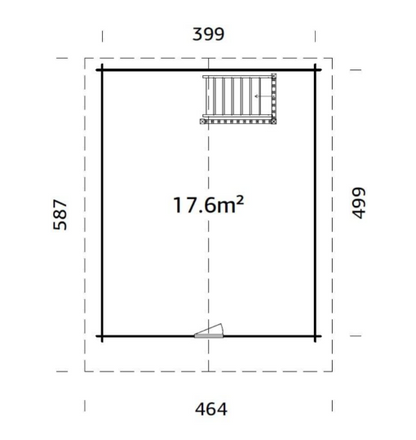 Zahradní domek KENDRA 18,4 m2