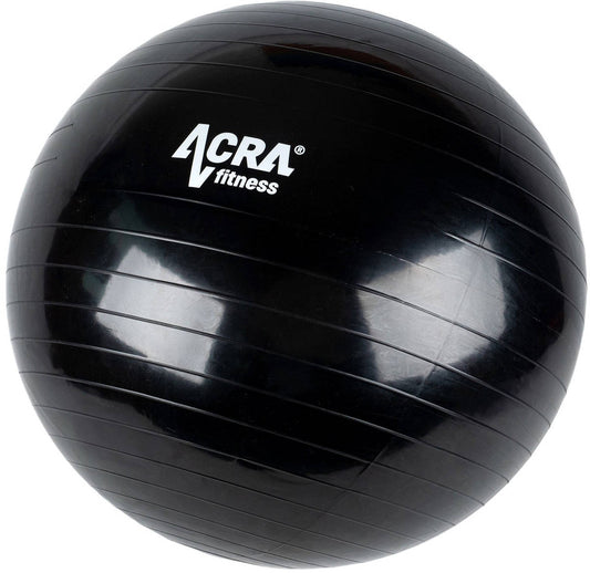 ACRA Míč gymnastický černý 85cm fitness balon rehabilitační do 150kg