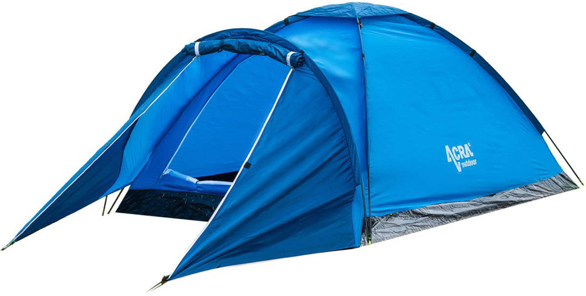 ACRA Stan monodome pro 3 osoby s předsíňkou modrý ST05-MO