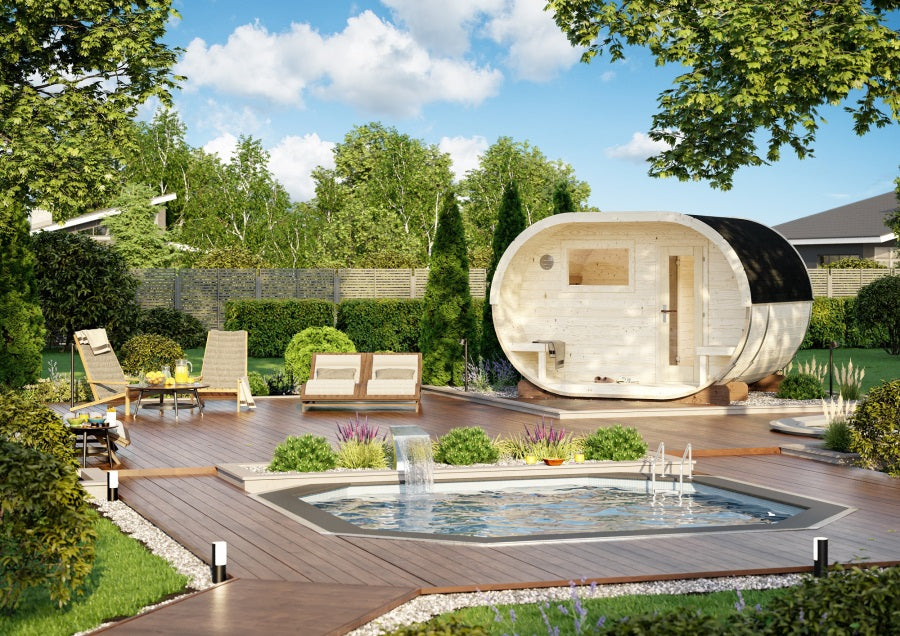Barelová sauna Anette 3,0 + 1,5 m2  (bez kamen)