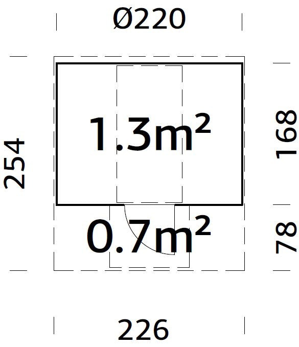 Barelová sauna Anita 1,3 + 0,7 m2 (bez kamen)