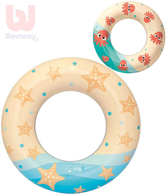 BESTWAY Kruh nafukovací 61cm pláž plavací kolo do vody 36014