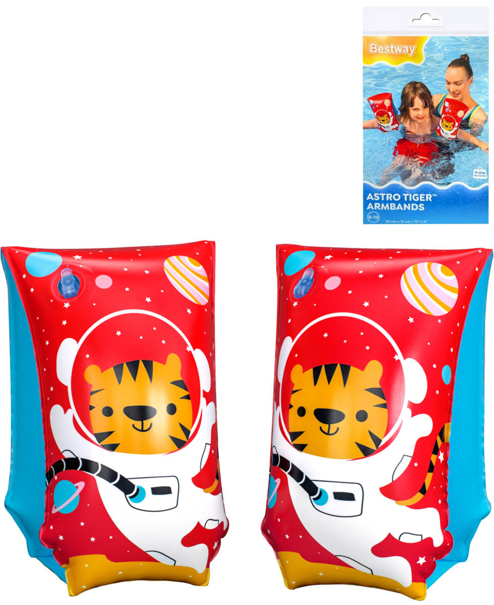 BESTWAY Rukávky nafukovací Tygřík kosmonaut 15x30cm plavací křidélka do vody