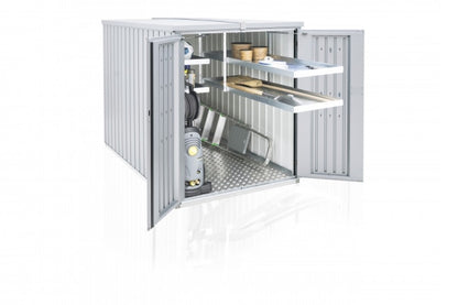 Biohort Minigaráž 122 x 203 x 145, stříbrná metalíza