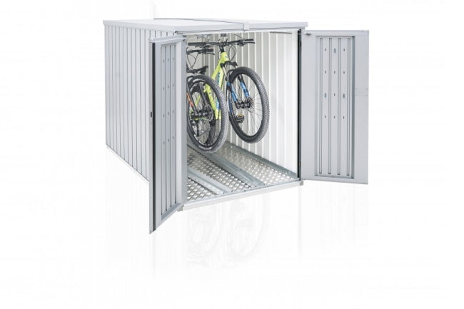Biohort Minigaráž 122 x 203 x 145, stříbrná metalíza