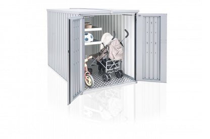 Biohort Minigaráž 122 x 203 x 145, stříbrná metalíza
