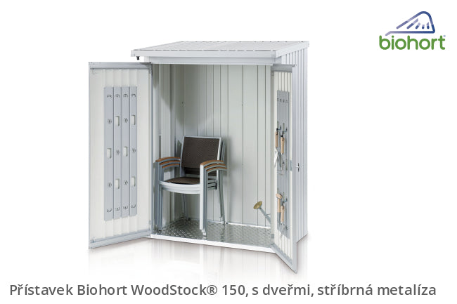 Biohort Přístavek WoodStock® 150, stříbrná metalíza