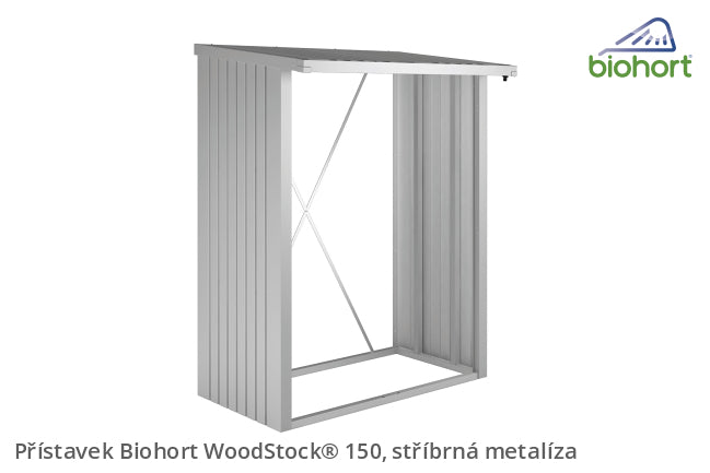 Biohort Přístavek WoodStock® 150, stříbrná metalíza
