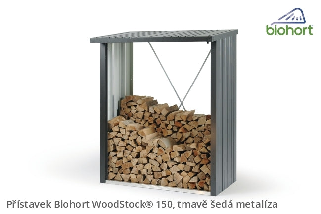 Biohort Přístavek WoodStock® 150, tmavě šedá metalíza