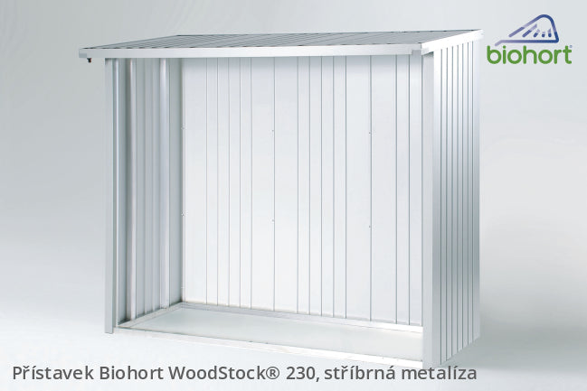 Biohort Přístavek WoodStock® 230, stříbrná metalíza