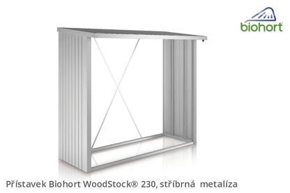 Biohort Přístavek WoodStock® 230, stříbrná metalíza