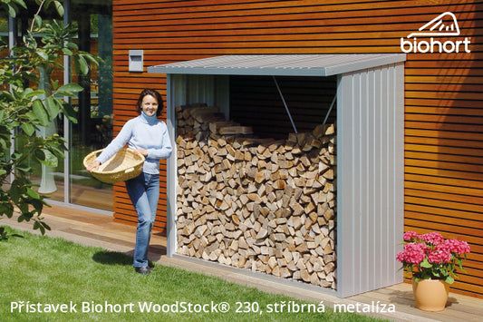 Biohort Přístavek WoodStock® 230, stříbrná metalíza