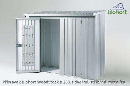 Biohort Přístavek WoodStock® 230, stříbrná metalíza