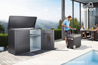 Biohort Úložný box HighBoard 160, šedý křemen metalíza