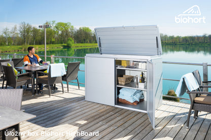 Biohort Úložný box HighBoard 160, šedý křemen metalíza