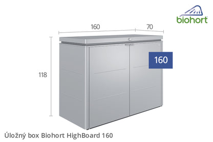 Biohort Úložný box HighBoard 160, tmavě šedá metalíza