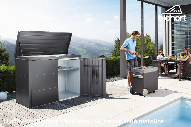 Biohort Úložný box HighBoard 200, tmavě šedá metalíza