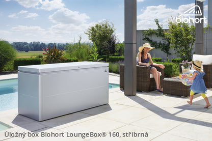 Biohort Úložný box LoungeBox® 160, tmavě šedá metalíza