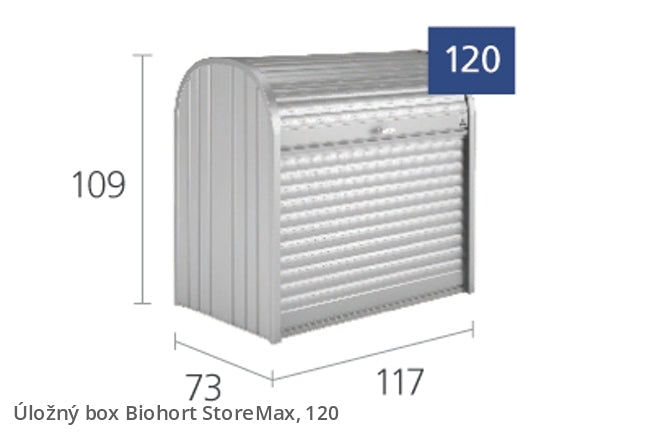 Biohort Úložný box StoreMax® 120, stříbrná metalíza