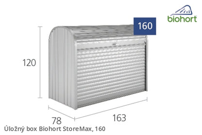 Biohort Úložný box StoreMax® 160, tmavě šedá metalíza