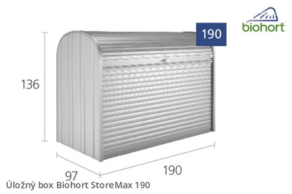Biohort Úložný box StoreMax® 190, tmavě šedá metalíza