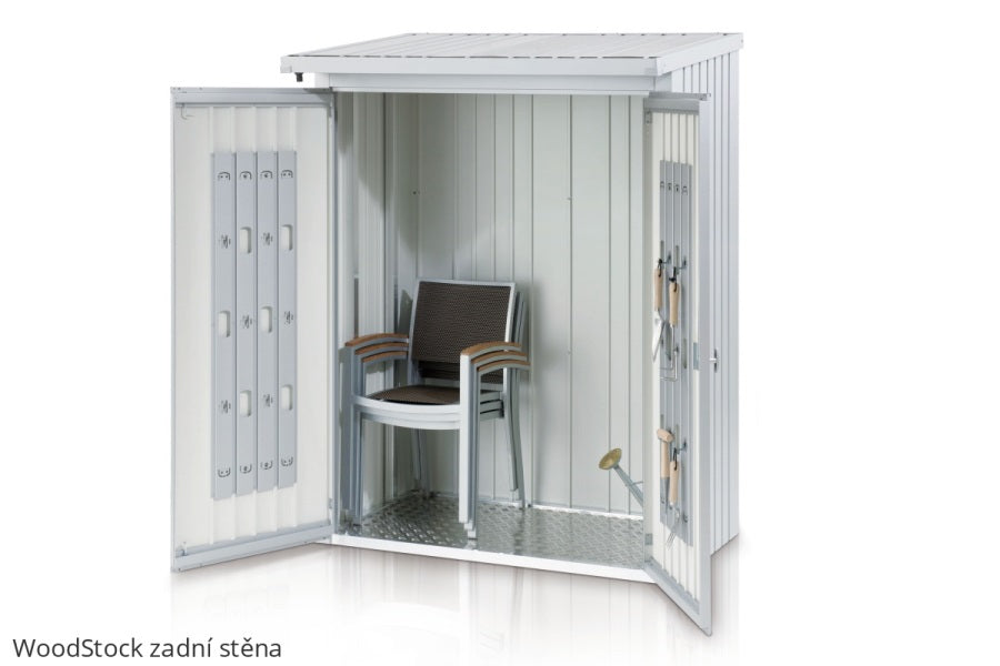 Biohort Zadní stěna WoodStock® 150, šedý křemen metalíza