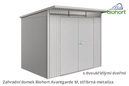 Biohort Zahradní domek AVANTGARDE A5, stříbrná metalíza