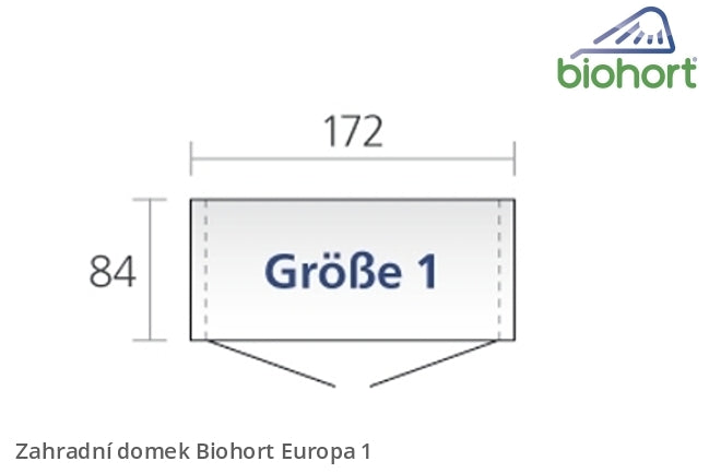 Biohort Zahradní domek EUROPA 1, stříbrná metalíza