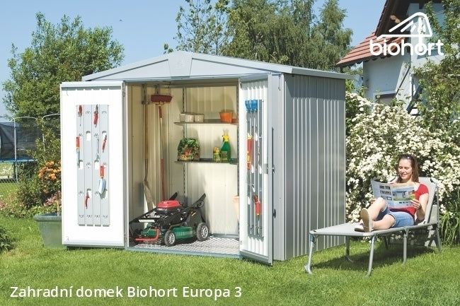 Biohort Zahradní domek EUROPA 3, stříbrná metalíza