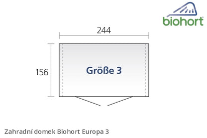 Biohort Zahradní domek EUROPA 3, stříbrná metalíza