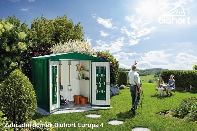 Biohort Zahradní domek EUROPA 4, stříbrná metalíza