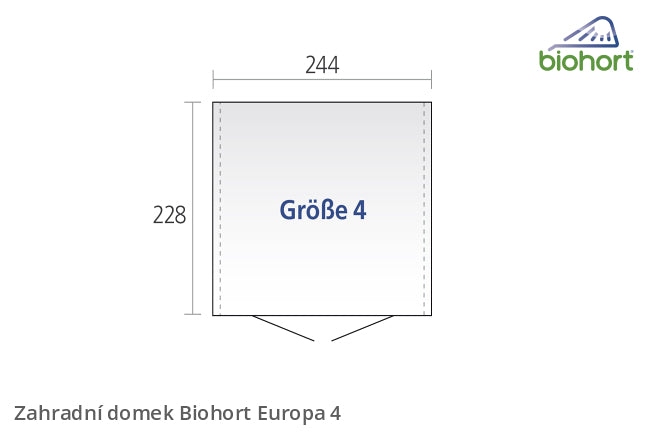 Biohort Zahradní domek EUROPA 4, tmavě šedá metalíza