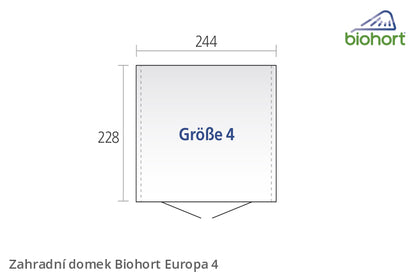 Biohort Zahradní domek EUROPA 4, tmavě zelená