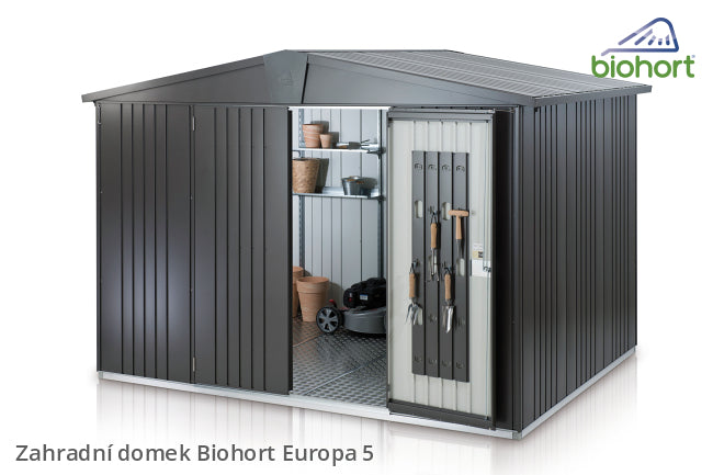 Biohort Zahradní domek EUROPA 5, stříbrná metalíza