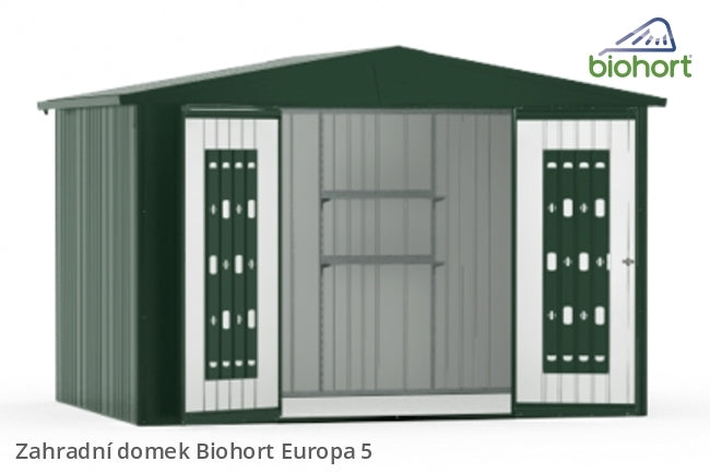 Biohort Zahradní domek EUROPA 5, stříbrná metalíza