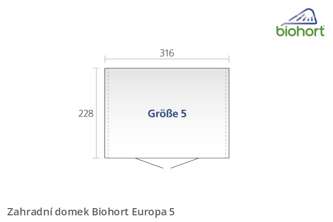 Biohort Zahradní domek EUROPA 5, tmavě šedá metalíza