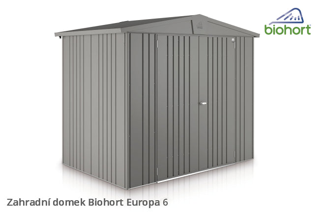 Biohort Zahradní domek EUROPA 6, šedý křemen metalíza
