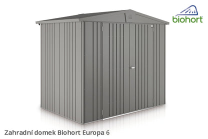 Biohort Zahradní domek EUROPA 6, šedý křemen metalíza