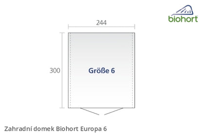 Biohort Zahradní domek EUROPA 6, šedý křemen metalíza