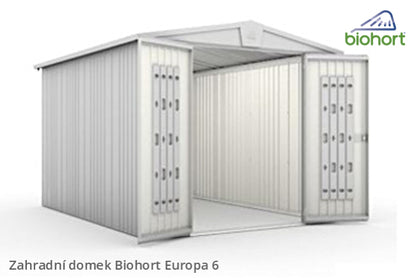 Biohort Zahradní domek EUROPA 6, šedý křemen metalíza