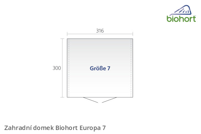 Biohort Zahradní domek EUROPA 7, tmavě zelená