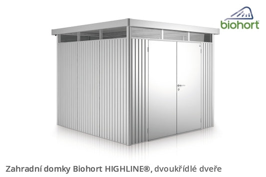 Biohort Zahradní domek HIGHLINE® H1, stříbrná metalíza