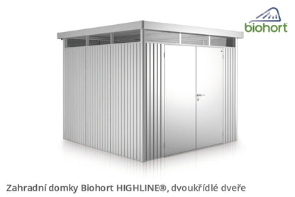 Biohort Zahradní domek HIGHLINE® H2, stříbrná metalíza