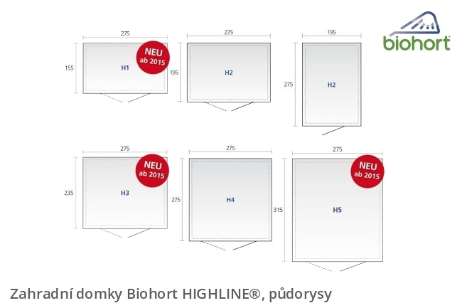 Biohort Zahradní domek HIGHLINE® H2, stříbrná metalíza