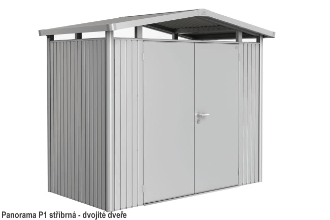Biohort Zahradní domek PANORAMA P1, stříbrná metalíza