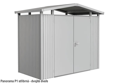 Biohort Zahradní domek PANORAMA P1, stříbrná metalíza