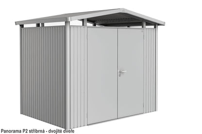 Biohort Zahradní domek PANORAMA P2, stříbrná metalíza