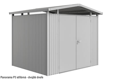 Biohort Zahradní domek PANORAMA P3, stříbrná metalíza